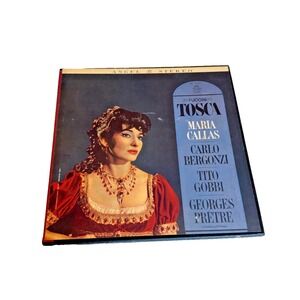 Puccini Tosca 2LP Box Maria Callas SAN 149-50 Angel Carlo Bergonzi Pretre Opera